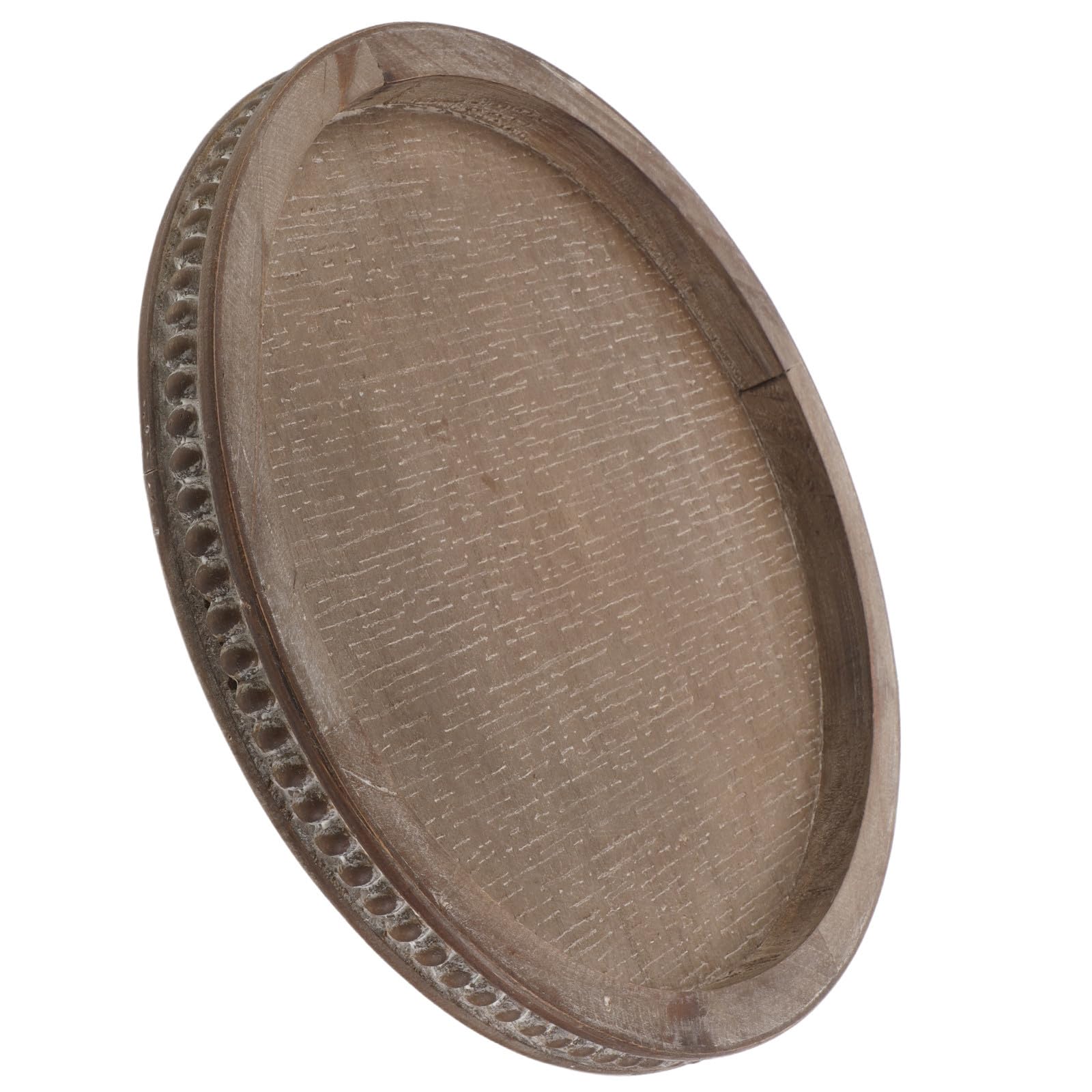 Plateau en bois rustique artisanal marron pour support de plantes et coupelle de rangement