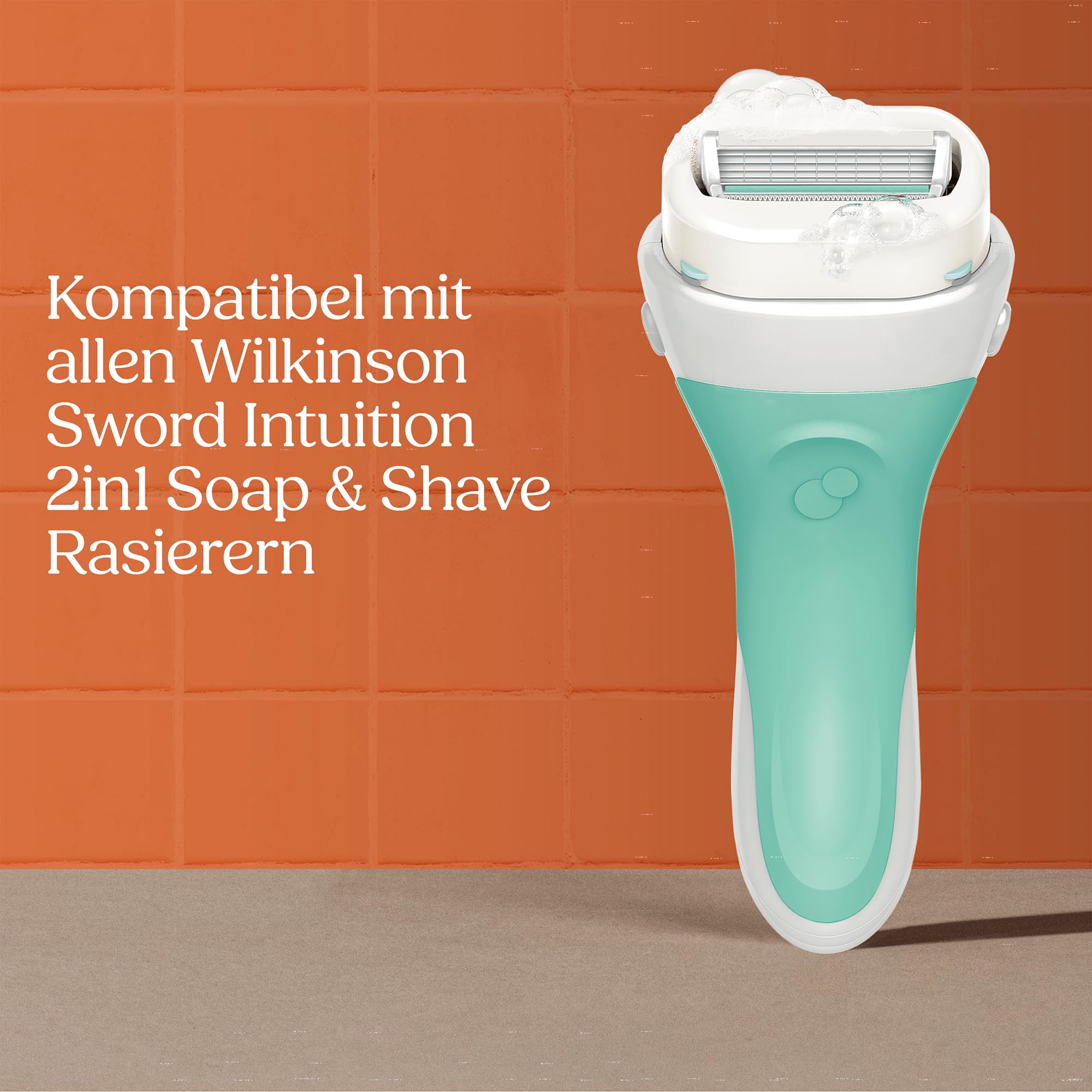 Wilkinson Sword Intuition 2in1 Soap & Shave Sensitive Skin Damenrasierer, 9 Ersatzklingen für Damenrasierer