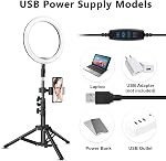 Rovtop 10 inch Ring Light with Stand Tripod, LED, Phone Holder for Selfie Camera Photography Makeup Video Live Streaming