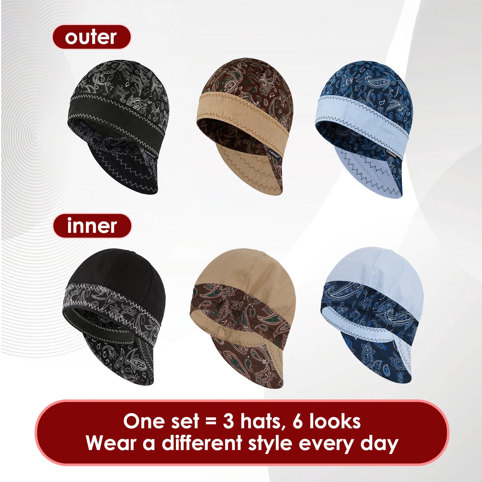 Fullsheild Welding Helmets | Protector y transpirable, cómodo y elegante, forro de casco de cachemira para soldador, electricista, campo petrolero de gas,