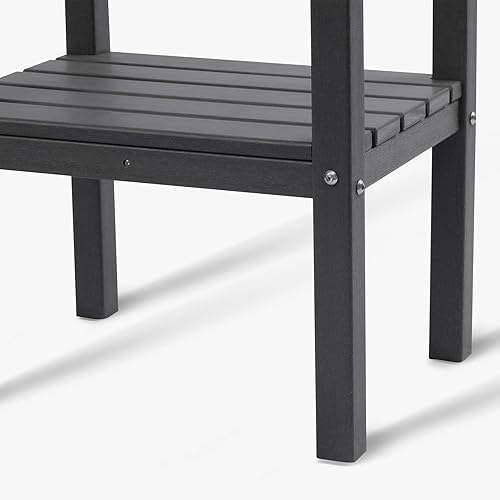 Vista 74 de WestinTrends Dylan Adirondack - Mesa auxiliar redonda para exteriores, color negro