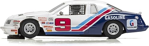 Miniatura 2 de Scalextric Ford Thunderbird Stock Car 1:32 Slot Race Car C4035, blanco, rojo y azul