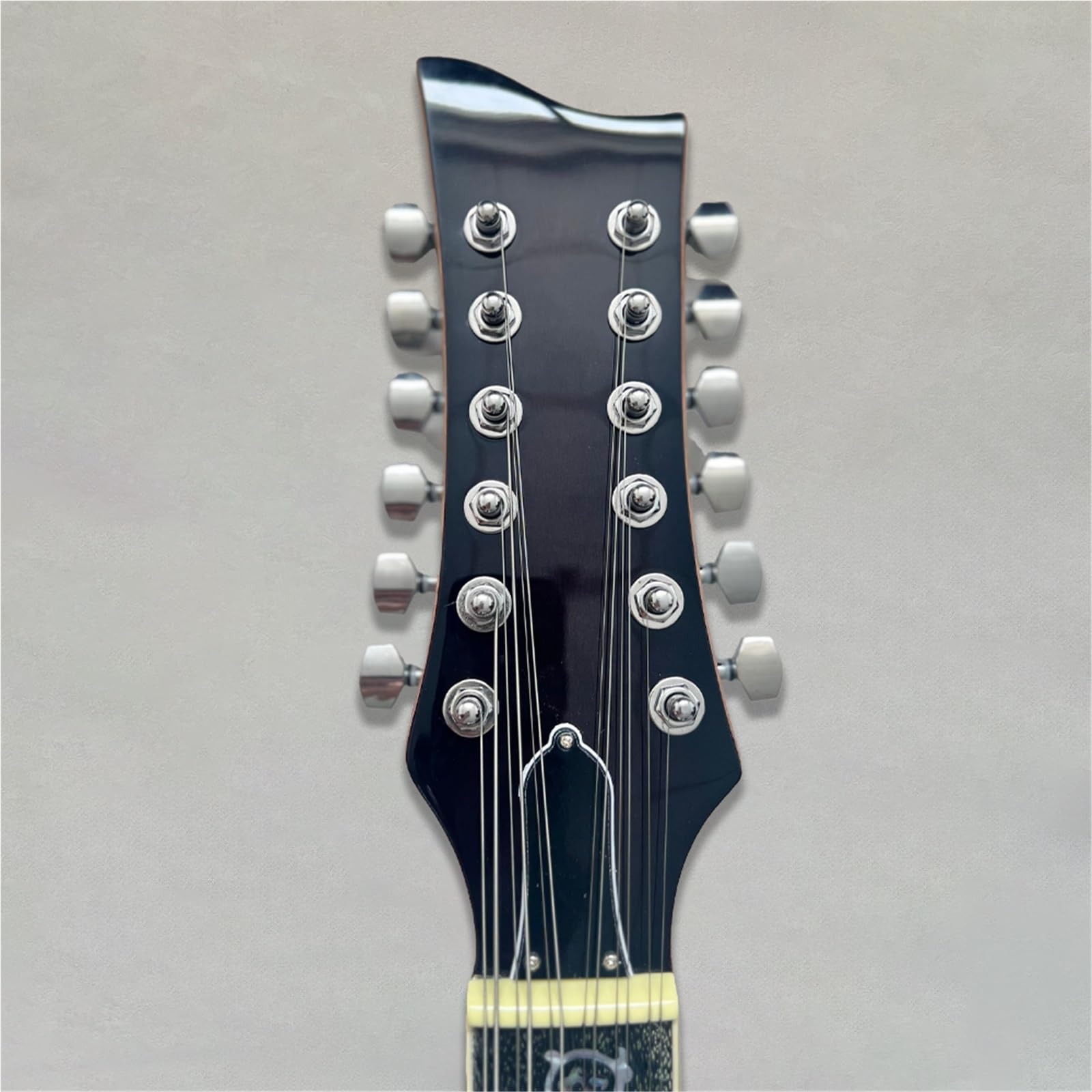 Chitarra Elettrica A 12 Corde Con Foro A F Nero Corpo In Mogano Pickup Humoke Chitarre Elettriche Principianti