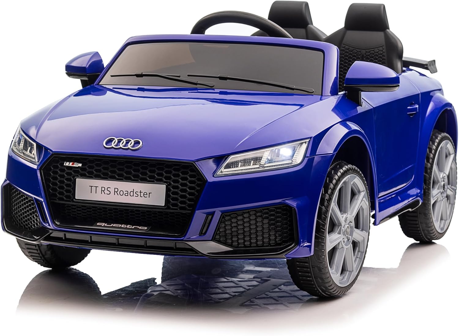 FINOOS Audi TTRS eléctrico infantil 12V azul zafiro vista lateral