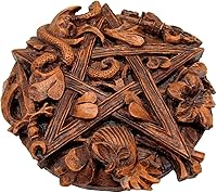 Vista 2 de Dryad Design Cimaruta - Placa de pared con diseño de pentáculo, Wiccan Pagan Italian Witchcraft Home Decor (acabado de madera)