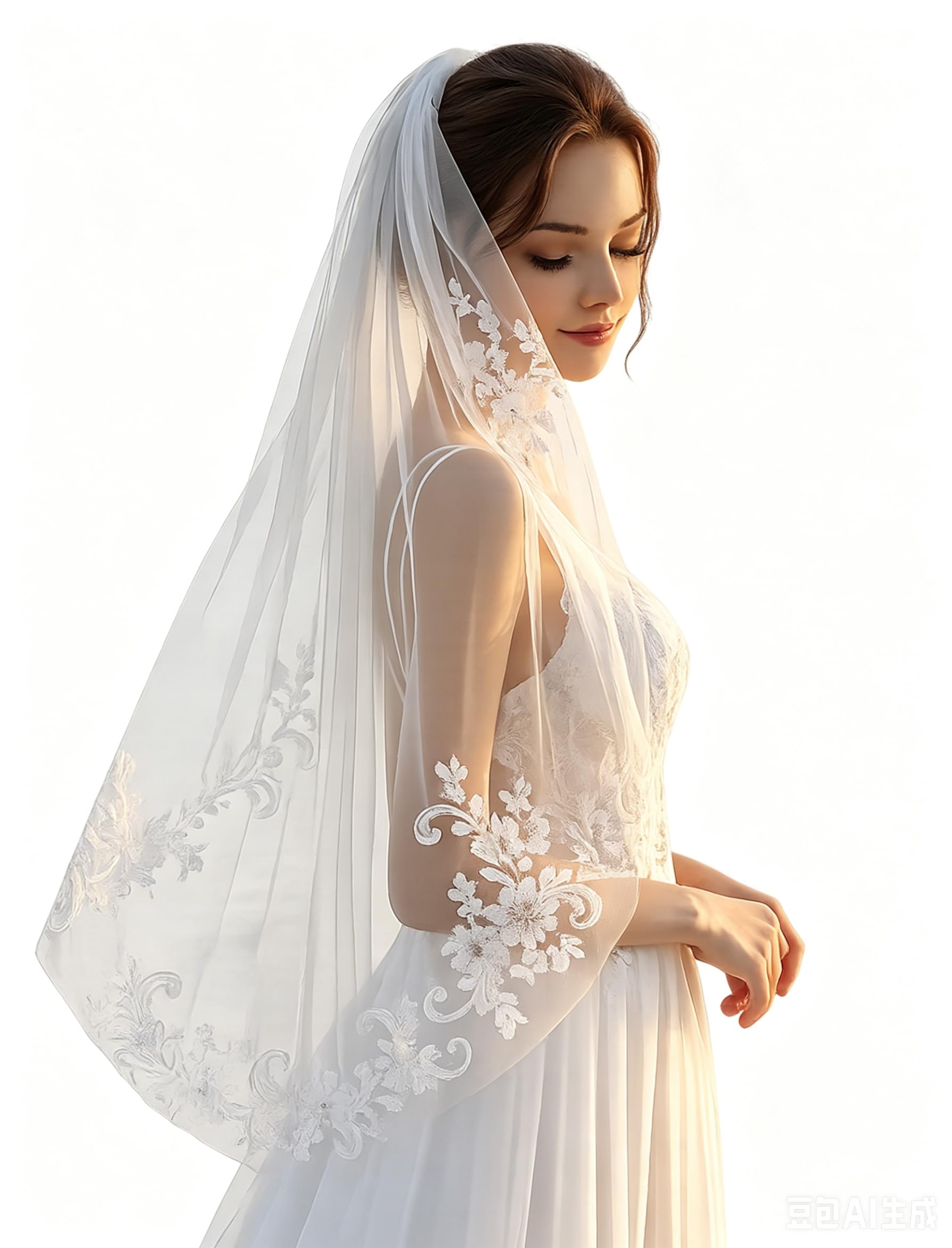 Photo 1 of Avidlove Wedding Veils for Women Bachelorette Party Favors Exquisite Bridal White Veil With Comb