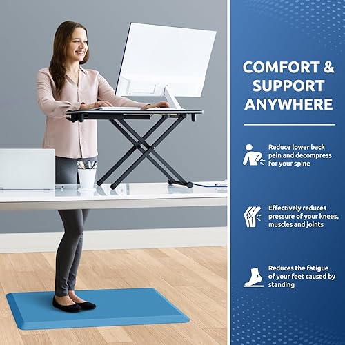 Miniatura 239 de KitchenClouds - Tapete antifatiga acolchado para cocina, impermeable, antideslizante, cómodo, para escritorio de pie, fregadero y oficina, 17.3 x 39