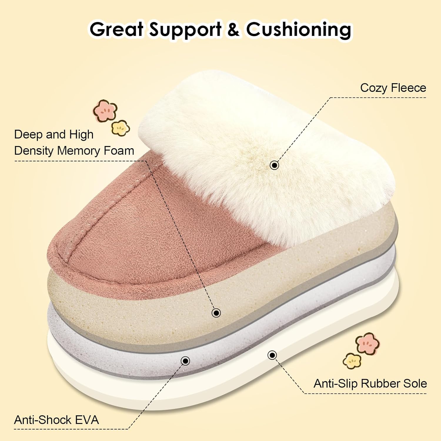 Kids Slippers Girls Boys Faux Fur House Slippers Fuzzy Indoor Shoes Warm Memory Foam Soft Plush Bedroom Slides - Image 7