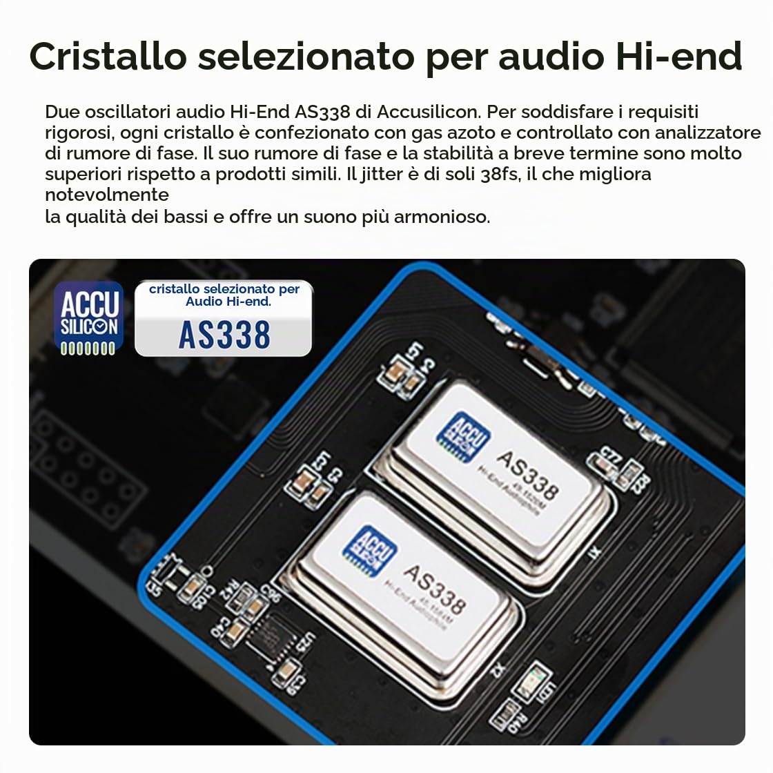 GUSTARD U18 Interfaccia Digitale DSD512 PCM768K XU216 Isolamento da Terra AS338 Hi-END USB Convertitore (Nero)