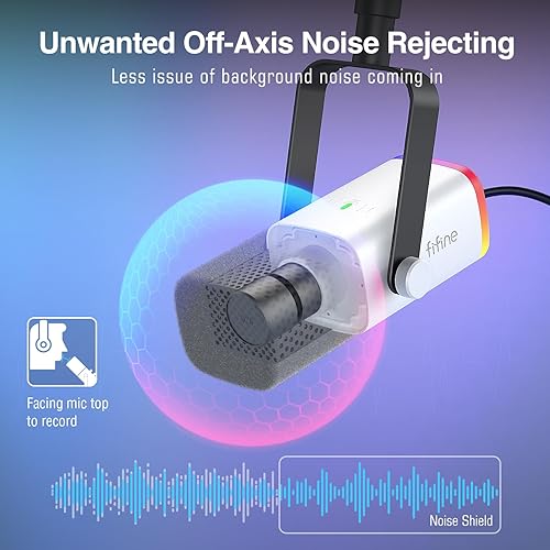 Miniatura 4 de FIFINE Kit de micrófono XLRUSB para juegos, juego de micrófono dinámico de transmisión para PC, micrófono de computadora para grabación de podcasts