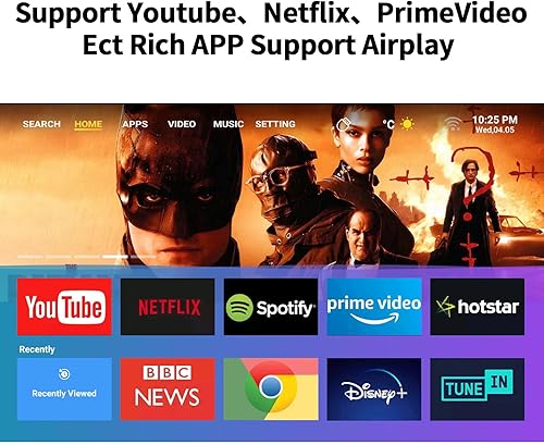 Miniatura 4 de Mini proyector con WiFi 5G y Bluetooth, proyector compatible con 1080P con soporte para proyector, proyector de películas compatible con iOSteléfono