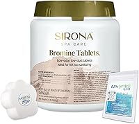 Vista 1 de Sirona Brom Tabs 2.2 lb – Tabletas de bromo para spas y piscinas – Desinfectante de larga duración para agua clara y cómoda – Incluye esponja My