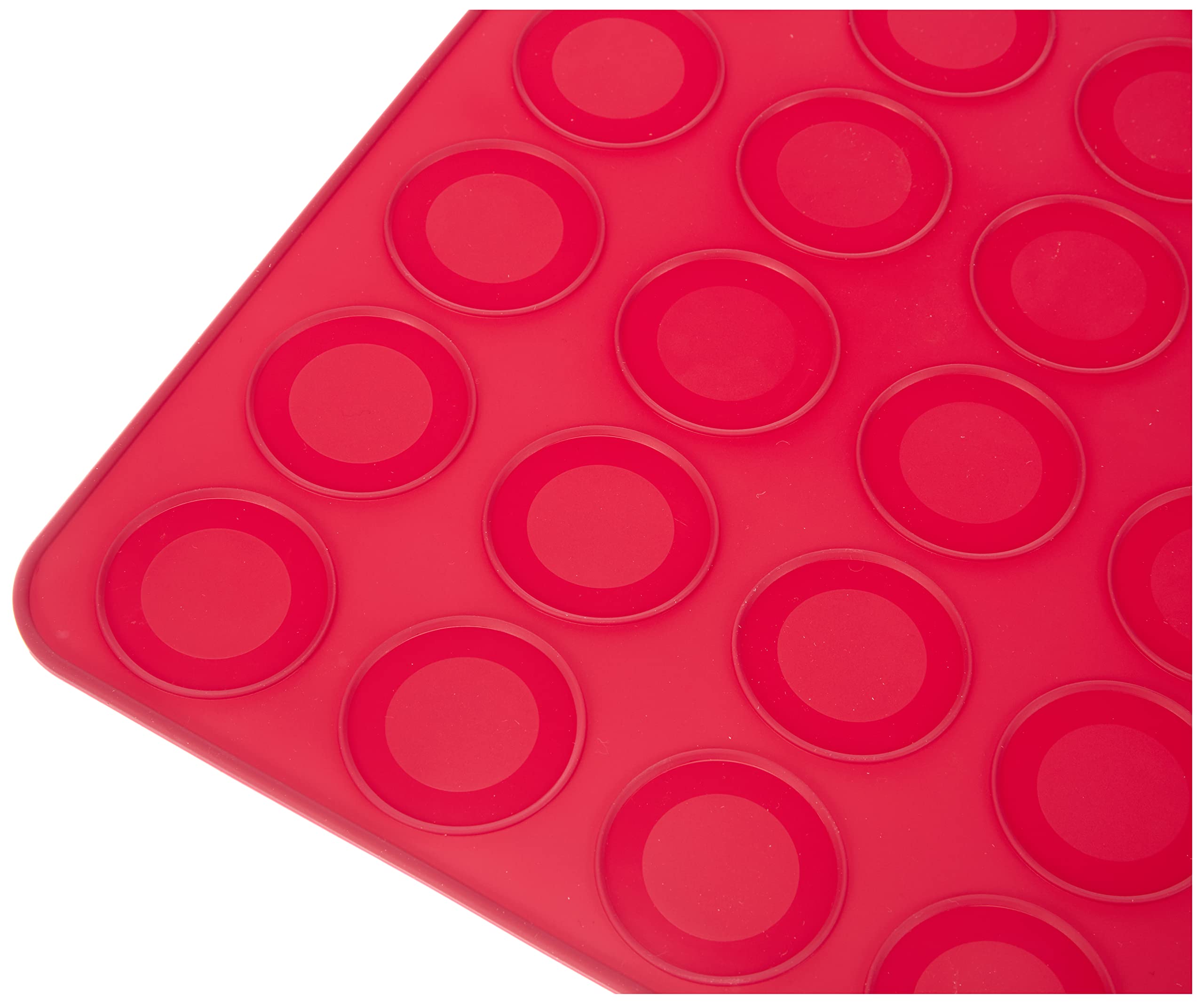 Lurch Germany Flexiform Baking Mat Macaron 15x11.8 Inches - Ruby