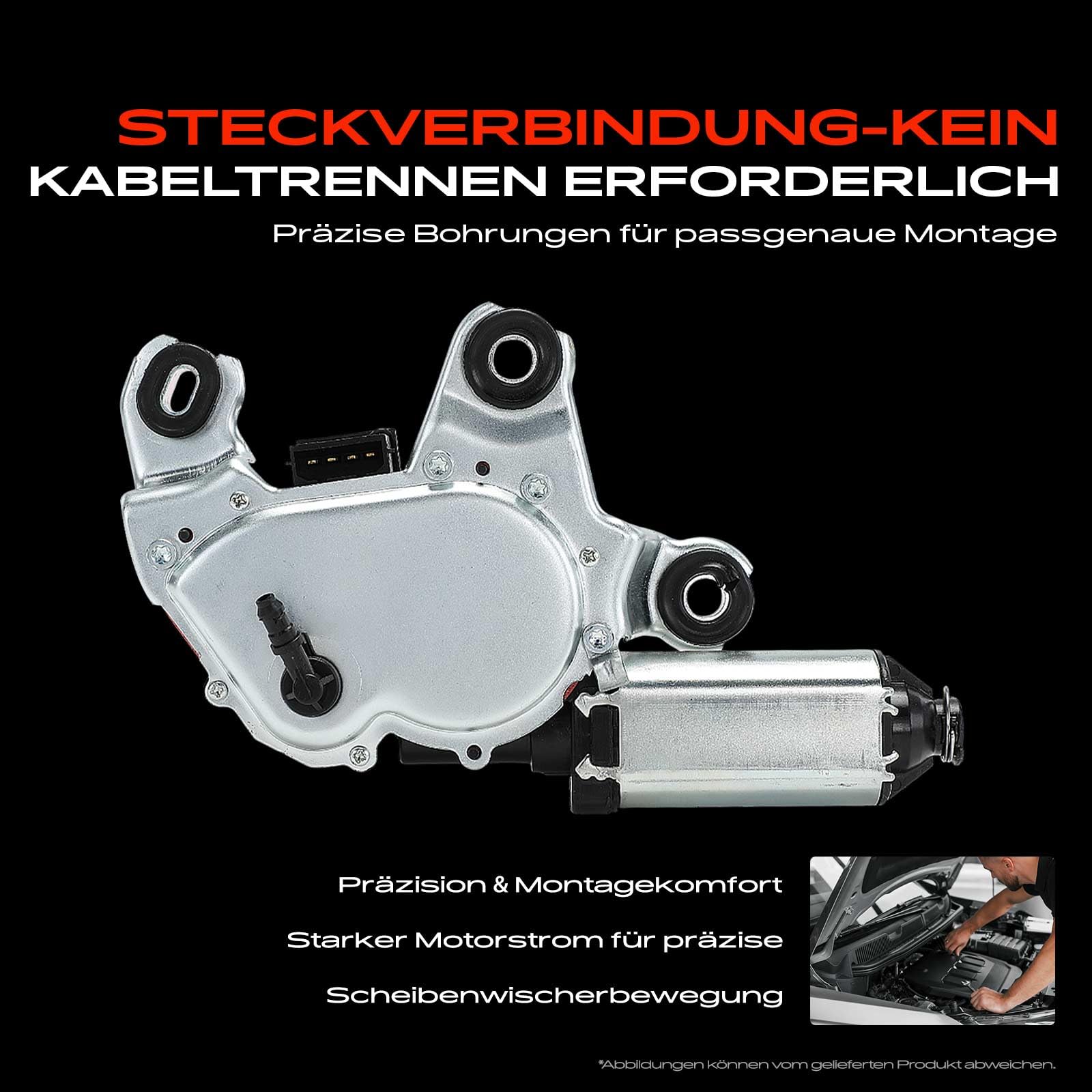 Frankberg Wischermotor Scheibenwischermotor 4-polig Hinten Kompatibel mit Fabia II 542 R.o.o.m.s.t.e.r 5J7 R.o.o.m.s.t.e.r Praktik 5J Yeti 5L Replace# 5J7955711