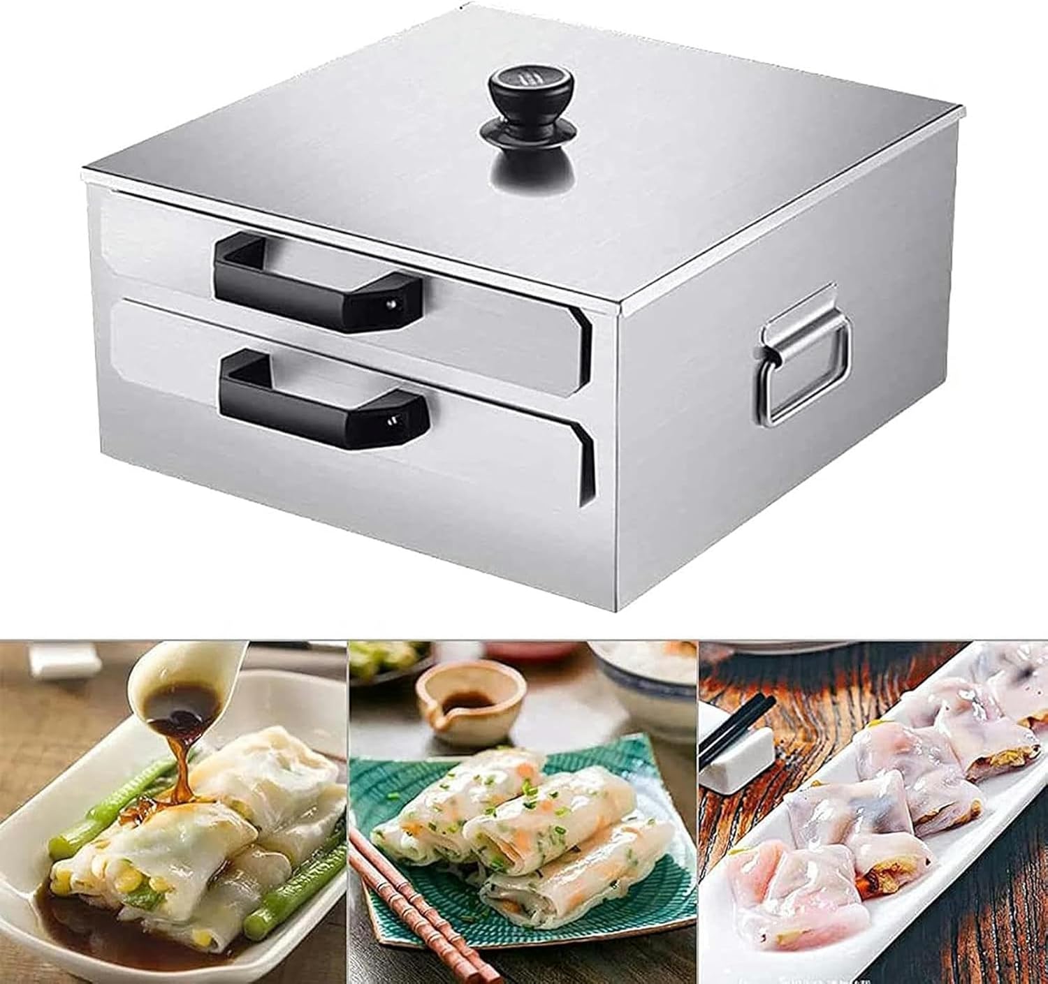 Cantonese Rice Bridge Roll Machine, Machine for 2 -Layer Rice Roll