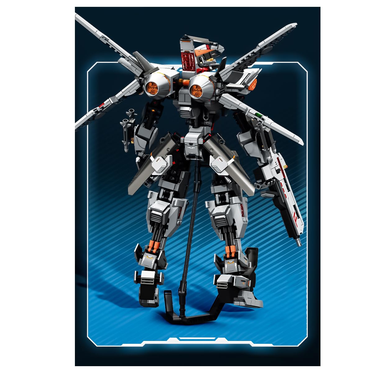 Technik Mecha Klemmbausteine Set, Actionfigur Mecha-Roboterspielzeug, 1281 Teile Mecha Bausteine MOC Konstruktionsspielzeug, Mech Bausatz Kompatible mit großen Marken