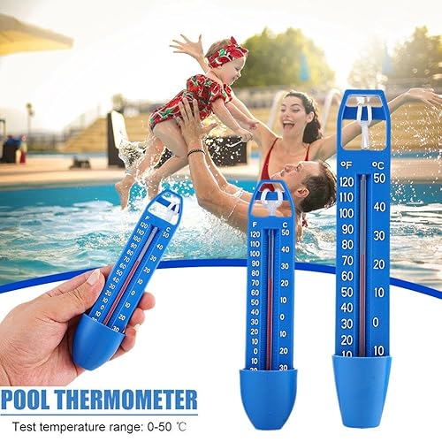Miniatura 6 de Termómetro flotante para piscina, termómetro de piscina con pantalla grande de lectura EZ, para estanque, spa, bañera de hidromasaje, piscina