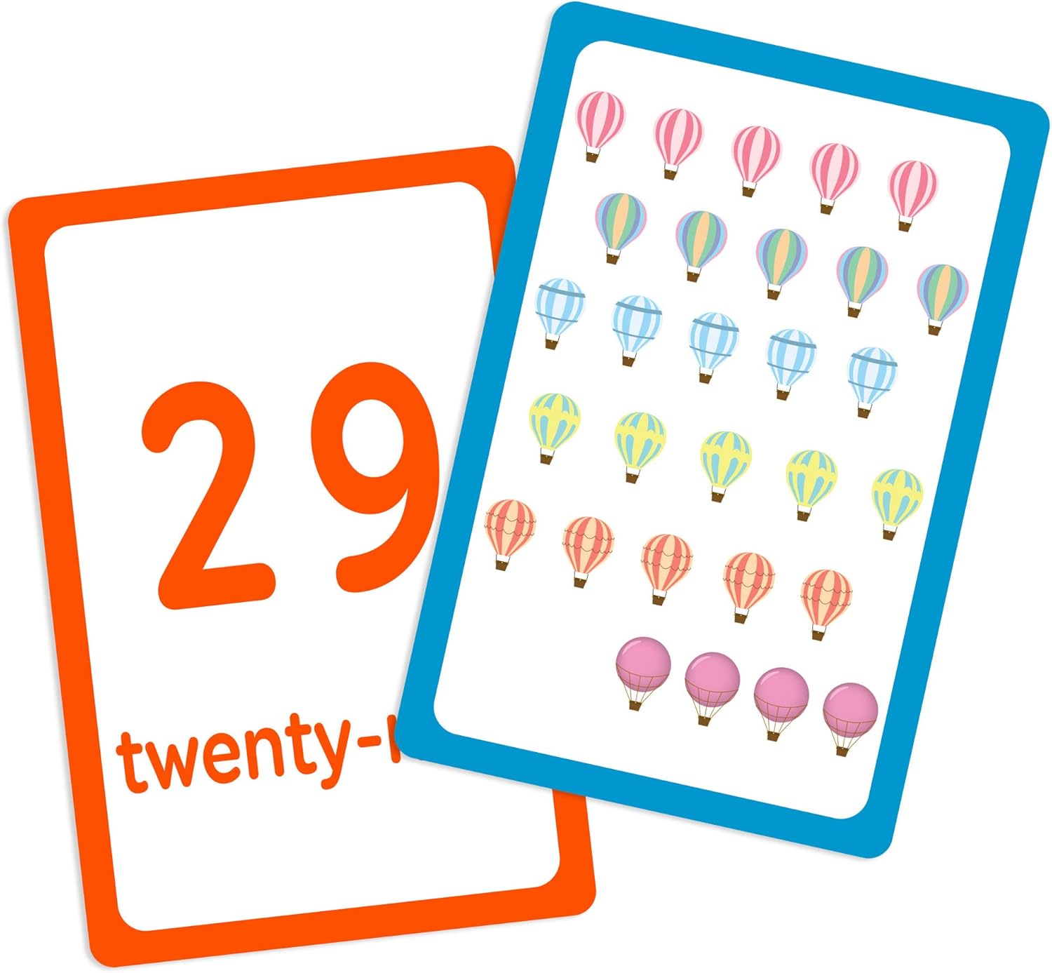 BAZIC Products Numbers Flash Cards, with Picture ABCs Letters Number Counting Flashcards (36/Pack), 72-Packs