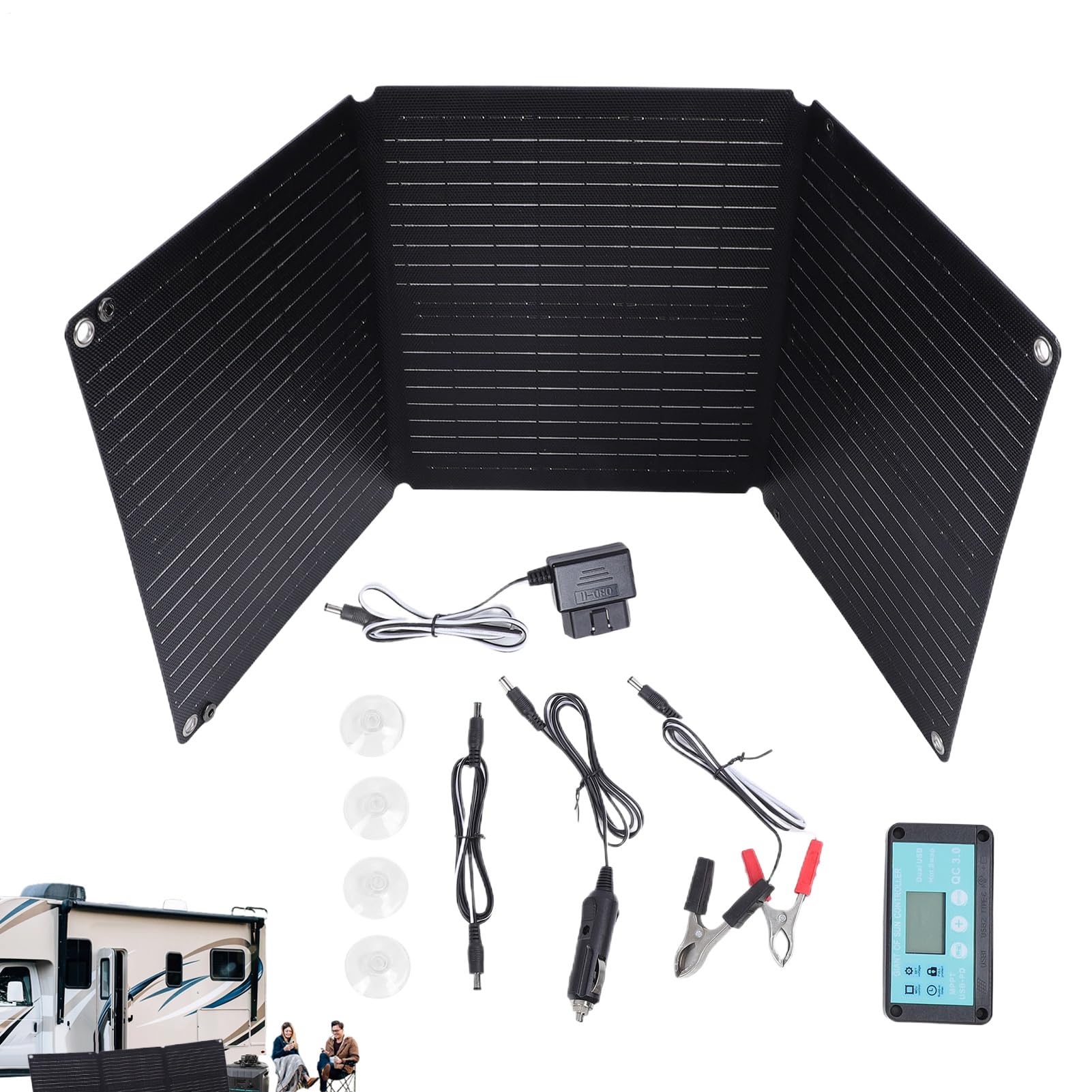 Caricatore del gocciolamento solare, Caricatore solare a batteria 'auto | Manutentore flessibile impermeabile automatico a pieghevole automatico da