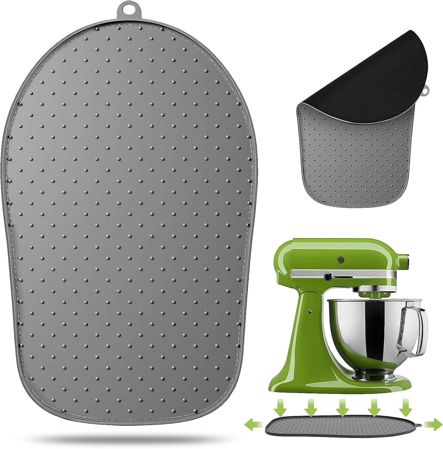 SelfTek Silicone Mat for KitchenAid Mixer - Sliding Board Sliding Mat Compatible with Kitchenaid 4.3-4.8 L Kitchen Accessories for Kitchen Aid Mixer Effortless Movement Kitchen Equipment Grey