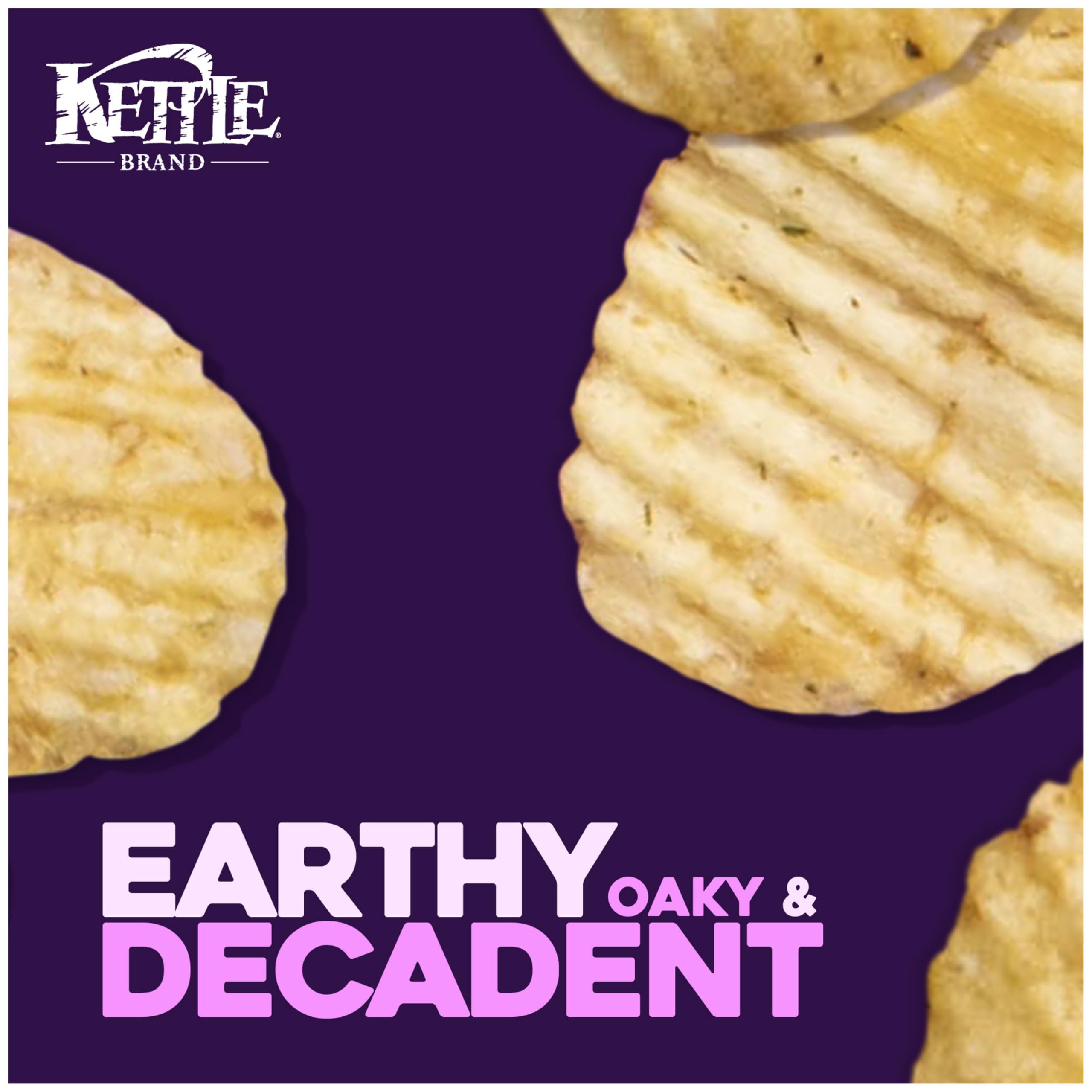 Kettle Brand Kartoffelchips, Krinkle Cut Trüffel und Meersalz Kettle Chips, 213 ml