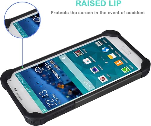 Miniatura 7 de Galaxy S5Funda de plástico, jeylly (TM) Prueba de Golpes absorción de Scratch Hybrid hule impacto Defender Rugged SlimCarcasa rígida para Samsung