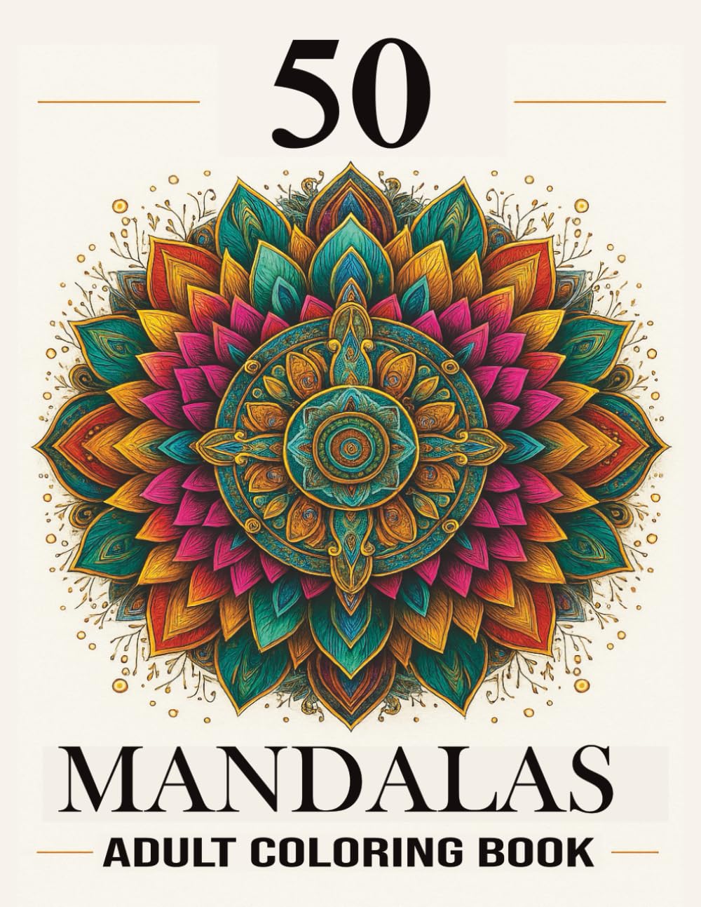 50 Mandalas: A Stress-Relief Adult Coloring Book for Relaxation, Mindfulness & Creativity: Intricate Mandala Designs for Calm, Focus, and Anxiety ... for Stress Reduction & Mindful Coloring