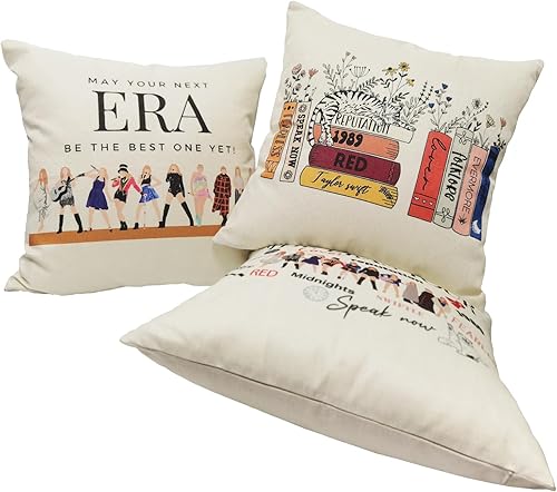 Miniatura 5 de Comanro Fundas de almohada para amantes de la música, serie Taylor Gifts Merch, fundas de almohada de 18 x 18 pulgadas, funda de almohada decorativa
