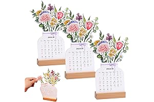2024 Bloomy Flowers Desk Calendar
