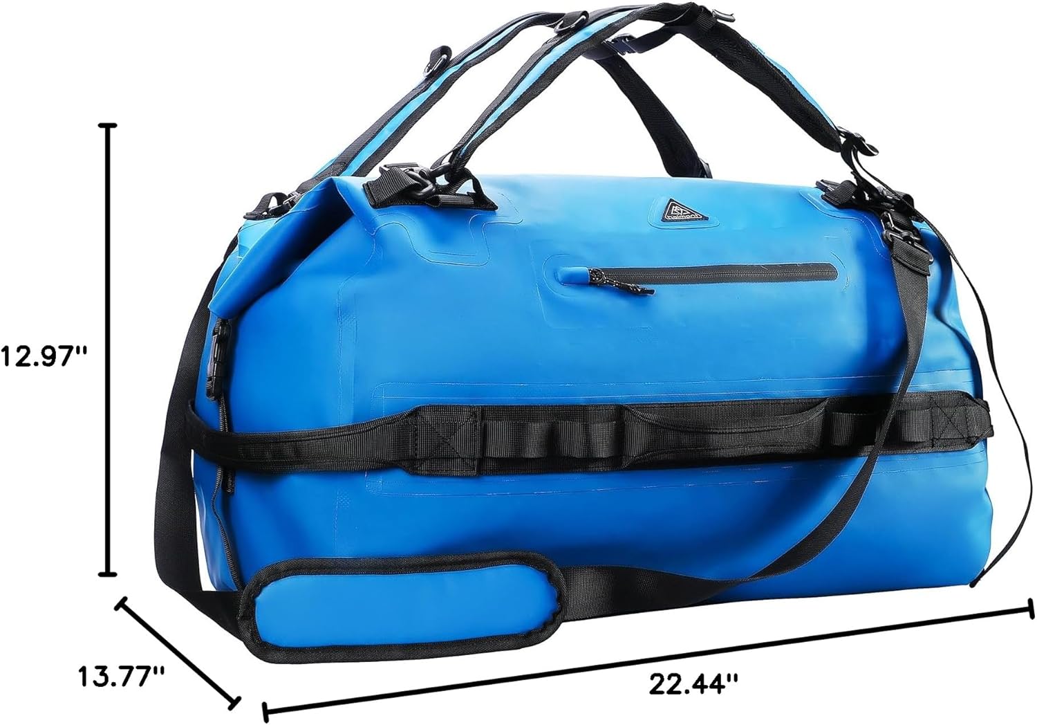 Haimont Large Waterproof Duffel Backpack Roll-Top Heavy Duty Dry Duffle Bag for Boating, Travel, Motorcycle, Kayaking, Camping, 60L