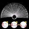 200 Pcs Nail Swatch Sticks Clear Nail Swatches Plastic Nail Colour Display Tips Nail Samples Sticks with Metal Ring for Nail Art Design Nail Practice for Nail Salon and Beginners