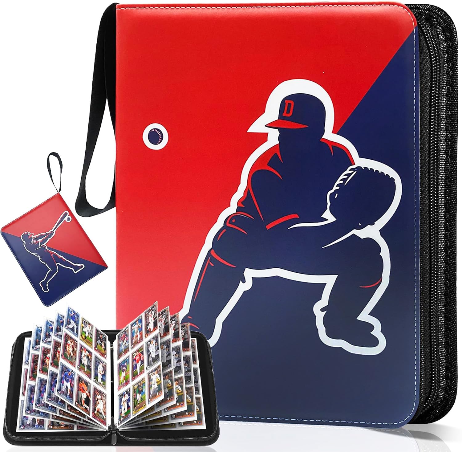 Album na karty baseballowe 2025, sportowy, z rękawami, 9 przegródek, 990 kieszeni, etui na karty, ochraniacze do przechowywania, prezent dla kolekcjonerów, dla chłopców i dziewcząt