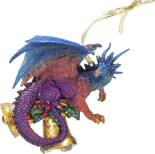 Miniatura 8 de Pacific Giftware Ruth Thompson - Adornos colgantes para árbol de Navidad, diseño de dragón de fantasía, decoración festiva (árbol de dragón)