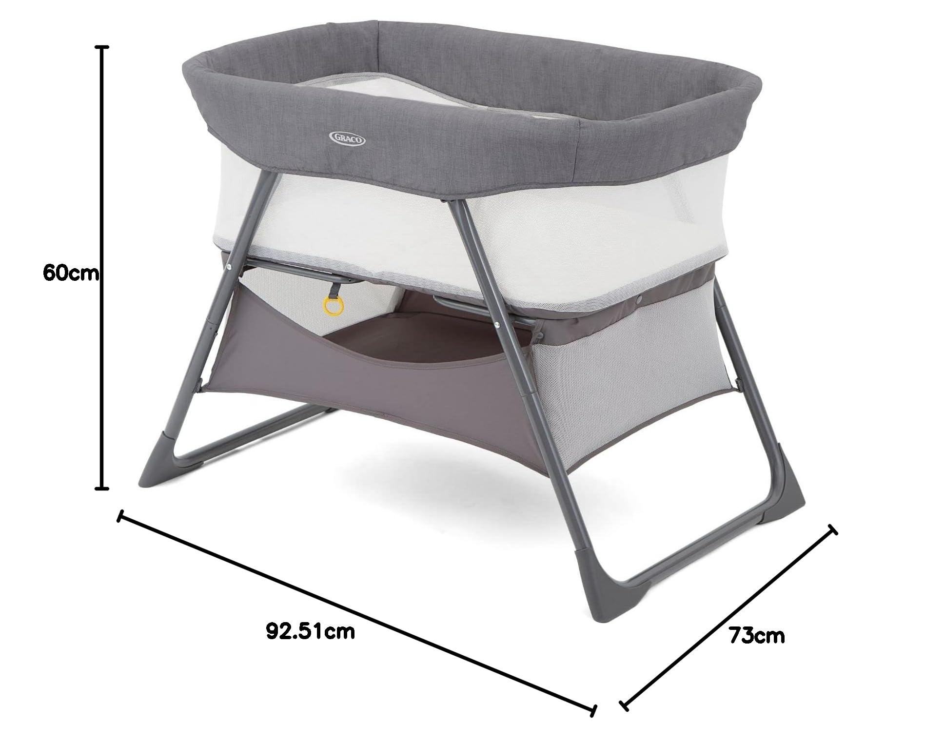Graco - Side-By-Side Culla fianco letto, dalla nascita fino a circa 6 mesi (0-9kg), trasportabile, colore Pearl