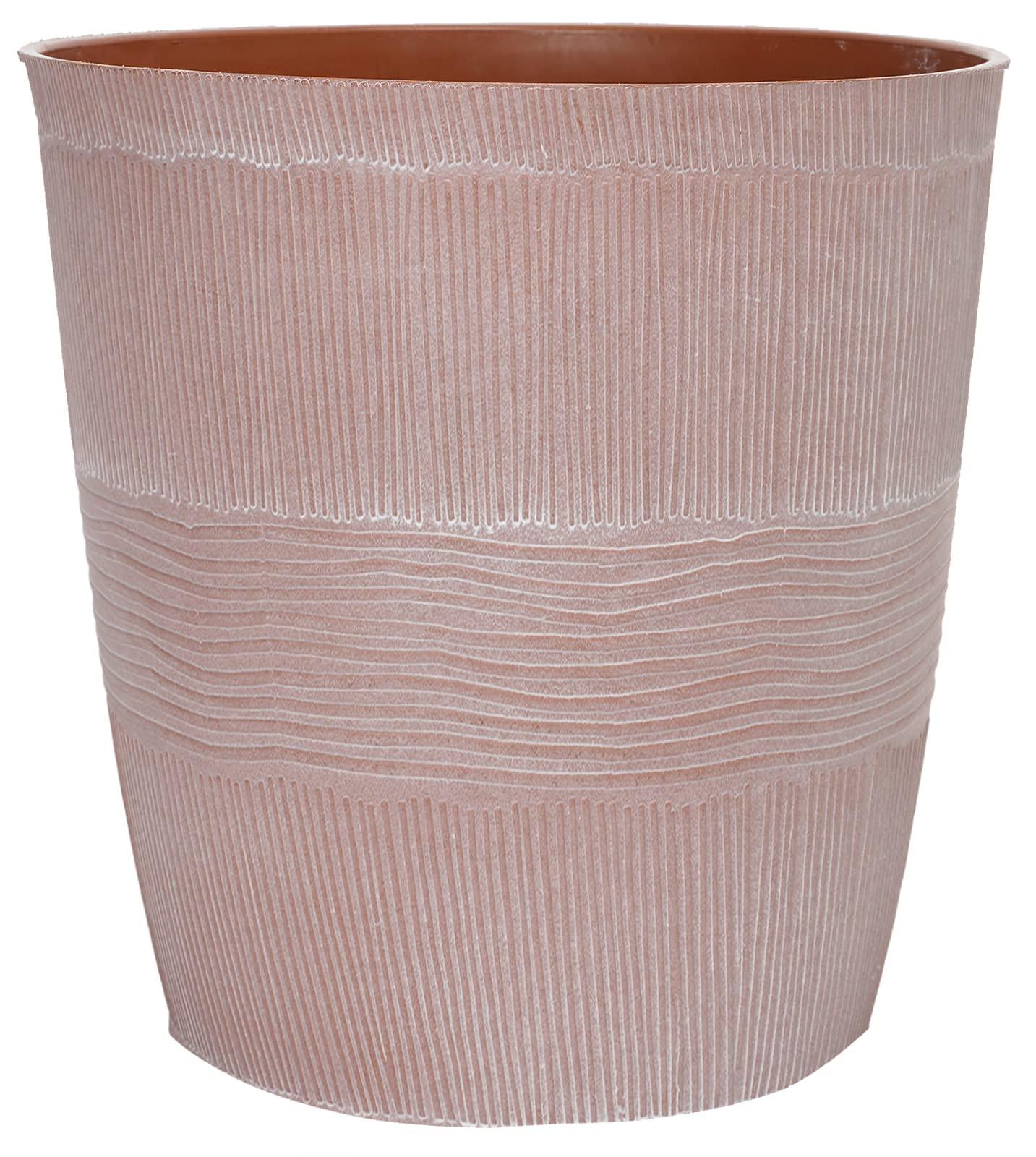 Muddy Hands Terracotta Aged Plant Pot Indoor Home Outdoor Garden Bowl Round Plastic Planter (Aged Pot 11.3 Litre)