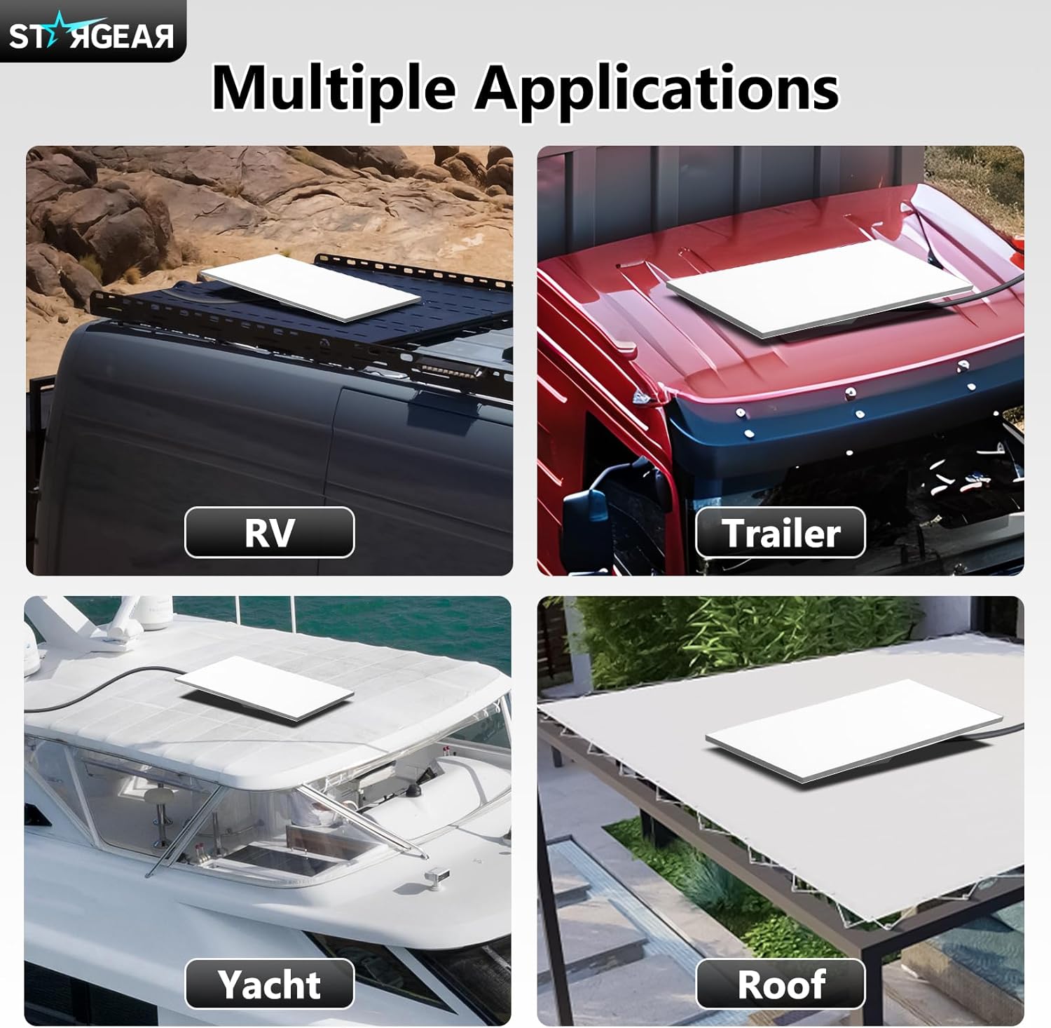 Starlink Gen 3 Mount Mobility, Starlink Accessories Semi-Permanent for Starlink Mount Gen 3, Anti Theft Standard V3 Dish Flat Mounts for RV Vehicle Boat Truck Aluminum Alloy