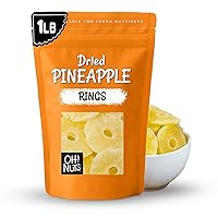 Vista 8 de Oh! Nuts Trozos de piña seca - Piña seca - Fruta seca de piña - 1 libra - Fruta deshidratada con menos azúcar añadido