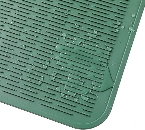 Miniatura 663 de Tapete de silicona para secado de platos para múltiples usos, fácil de limpiar, ecológico, resistente al calor, tapete de silicona para encimera
