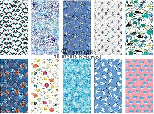 Vista 110 de Craftido -25 opciones: paquetes de tela de acolchado 100% algodón, 10 cuartos gruesos de 18 x 21 pulgadas, peso mediano de 5.2 onzas