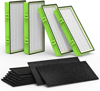 Colorfullife 4 True HEPA + 8 Pre-Filter Aer1 Filter Replacement Compatible With Holmes AER1 Air Purifiers, Replacement Parts # HAPF30AT, HAPF300AH-U4R, HAP242-NUC