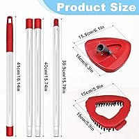 Vista 2 de Mangual de fregona giratoria para O-Cedar, cepillo de limpieza y base de mopa compatibles con el sistema de tanque único EasyWring de Ocedar, mango