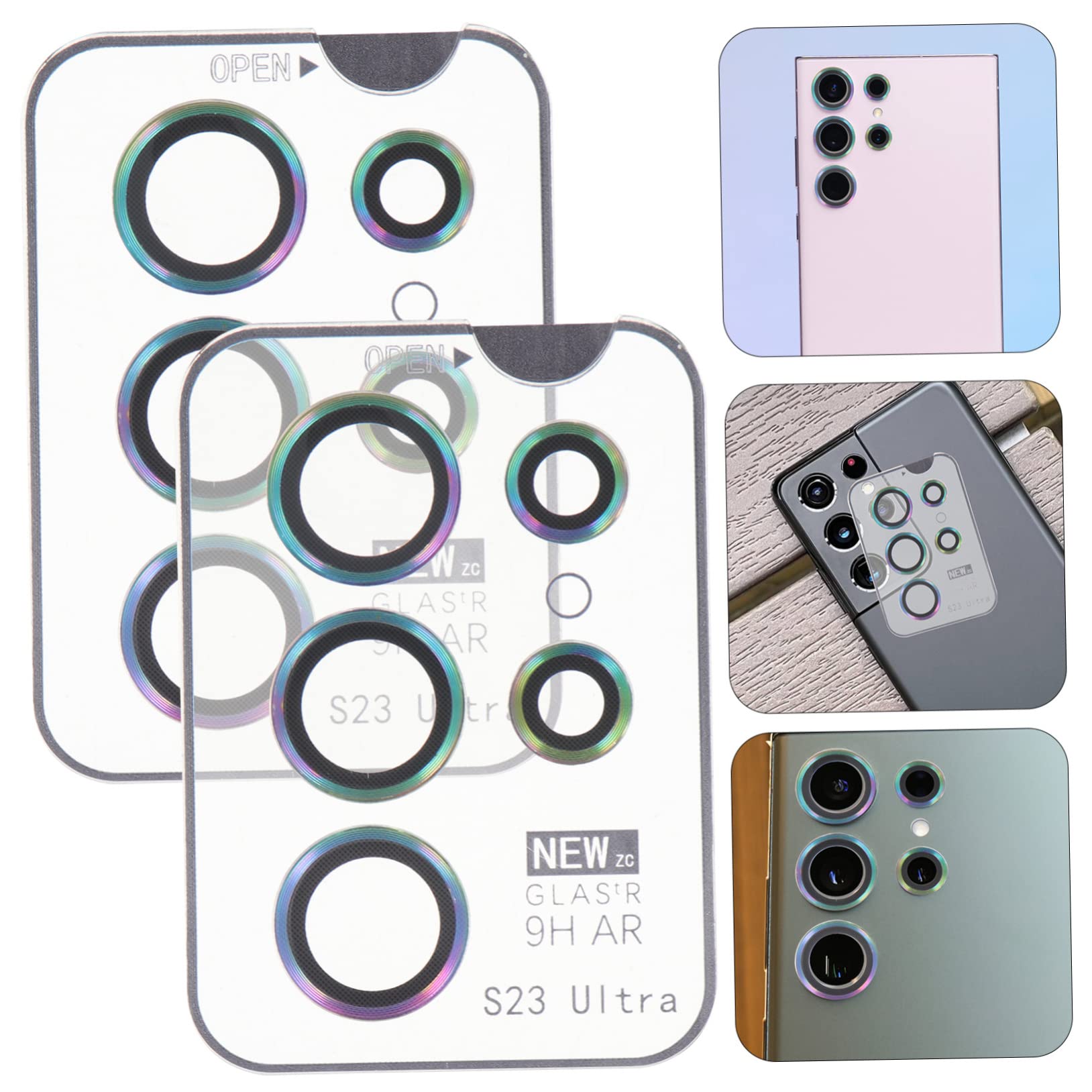 Angoily 8juegos Protector De Lentes De Cámara para Ultra De Resistente Arañazos y Alta Compatible con Cámara Trasera Instalación y Protección Efectiva