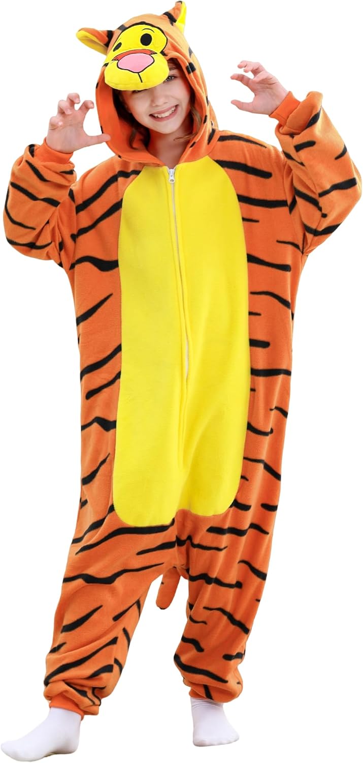 Unisex Kids Onesie Animal Cosplay Costume Pajamas Halloween Christmas Cartoon Sleepwear Children Jumpsuit