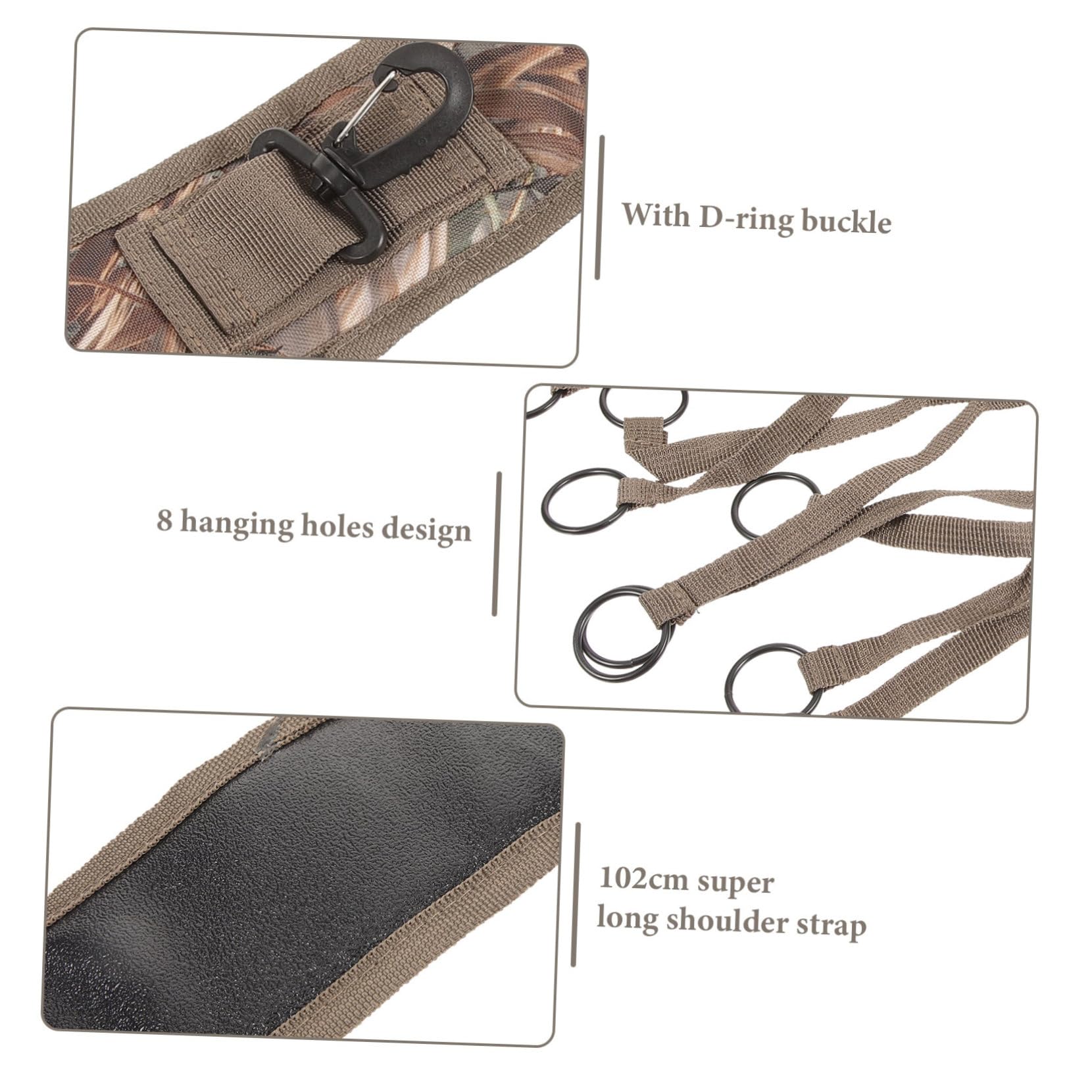 Mikikit Game Bird Tote Shoulder Strap Camouflage Oxford Cloth Durable Secure Hunting Accessory