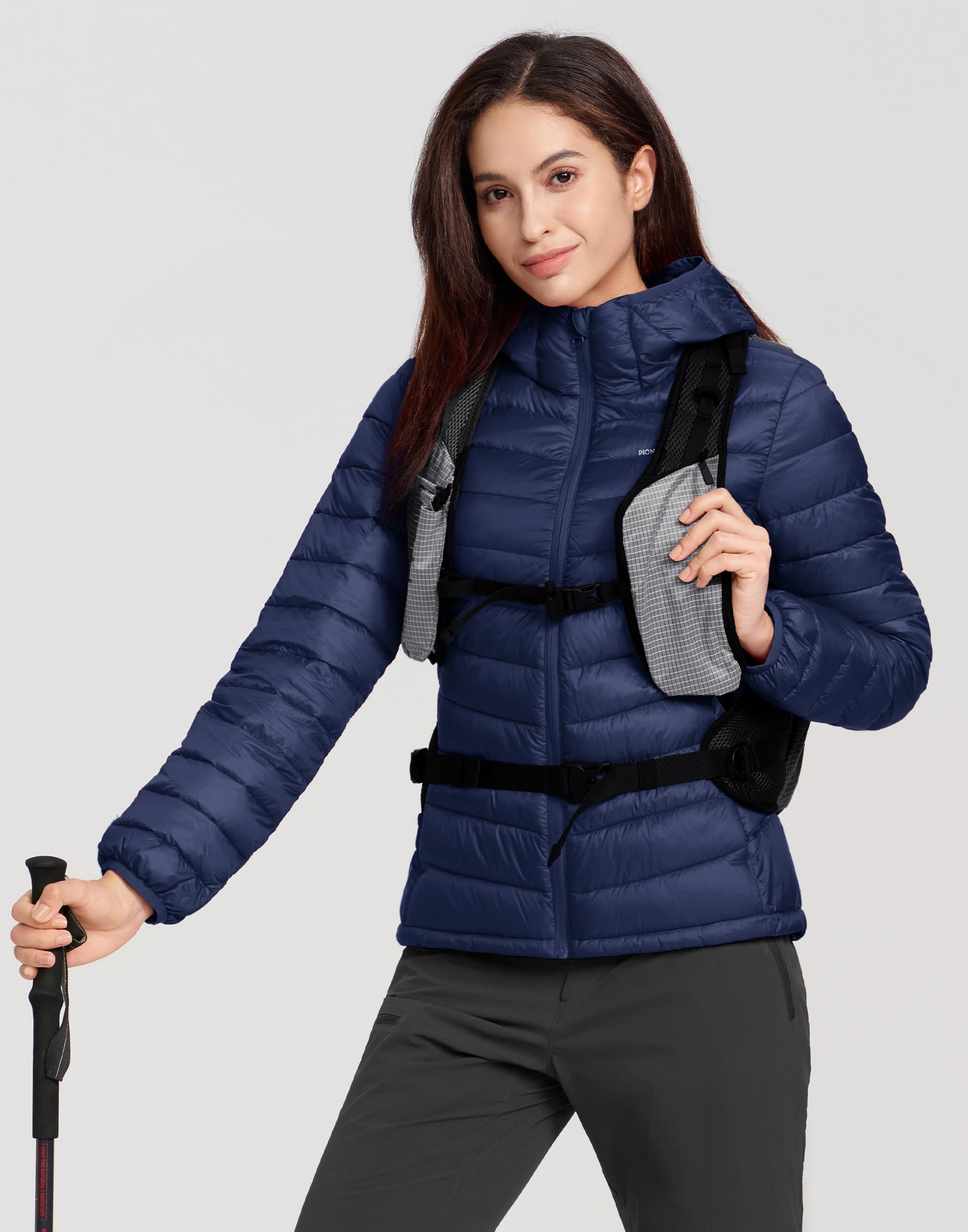 Pioneer Camp Doudoune d'hiver légère et imperméable avec capuche pour femme