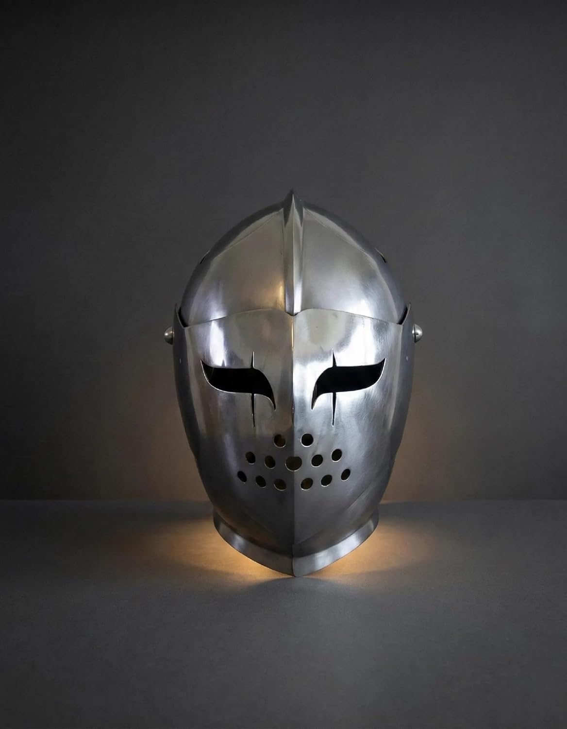 Handcrafted Steel Knight Helmet | Medieval Barbuta, Cosplay & Decor