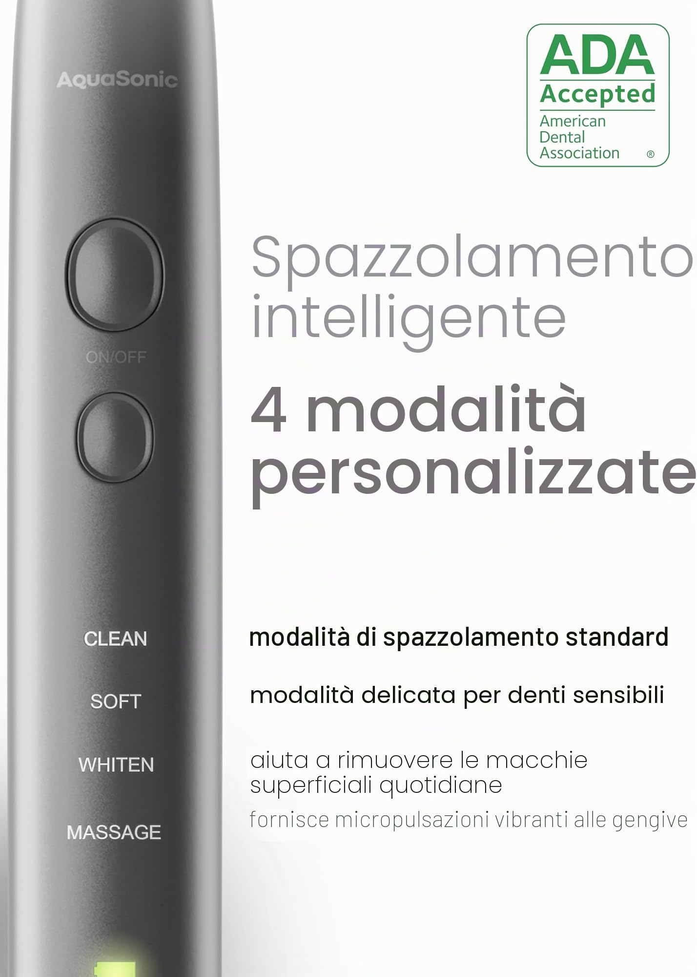 Spazzolino da denti AquaSonic serie VIBE, ultra sbiancante