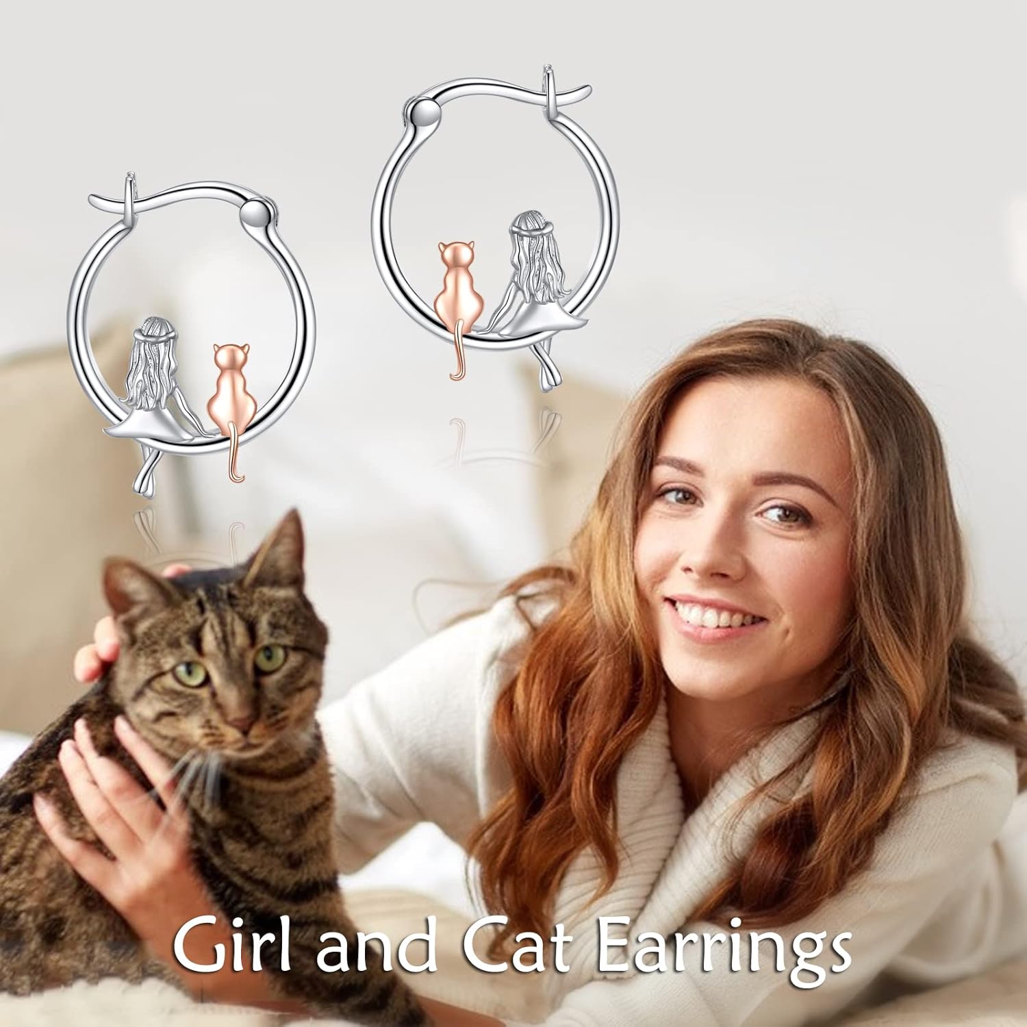 Animal Earrings 925 Sterling Silver Cute Animal Hoop Earrings Jewelry Gifts for Women - Image 5