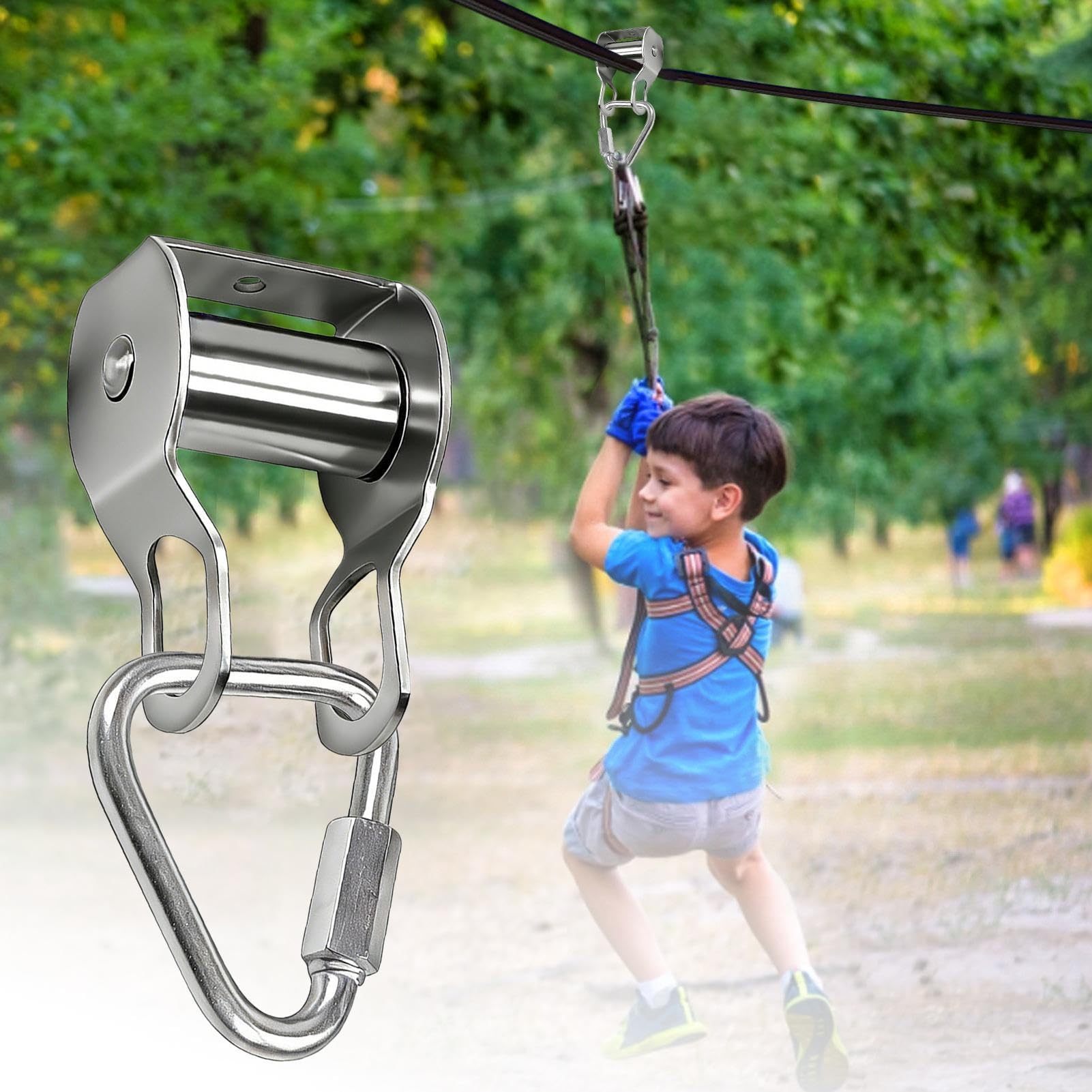 de Poleas Juego de Poleas de Acero Inoxidable para Alta Capacidad con | Kit de Polea para Mástil para Caza, Tensado en Garaje, Techo, Camping, Bicicleta, Elevación de Cargas y Almacenamient