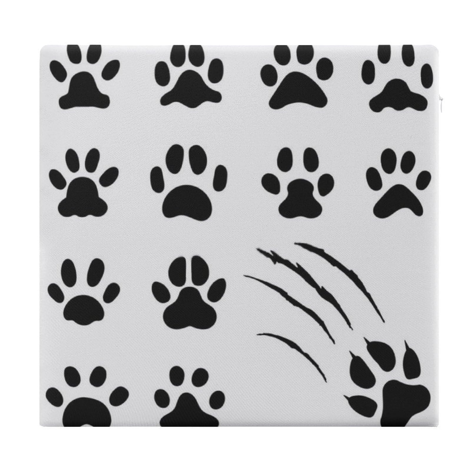 JZemdybill Chair Pad, Animal Paw Prints Seat Pad, Square Chair Cushion for Yoga Living Room Balcony